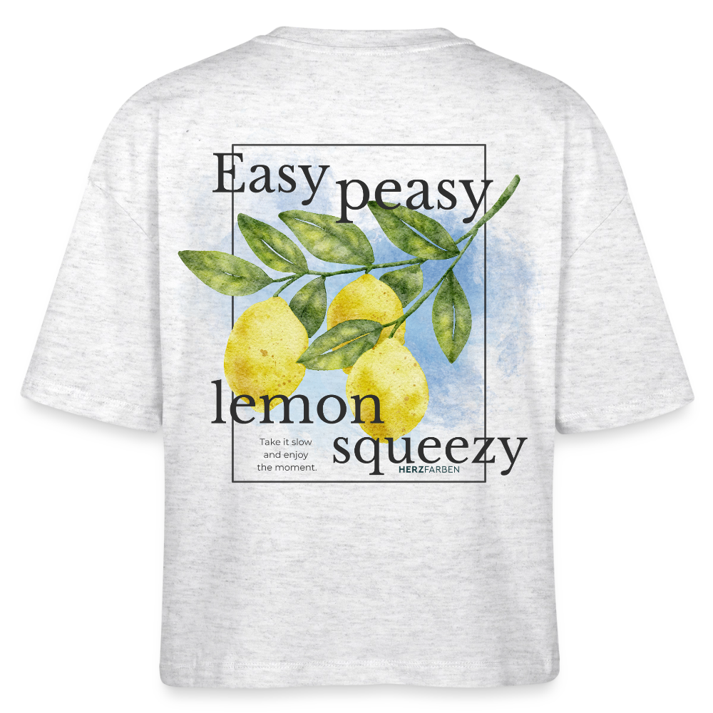 Easy Peasy Lemon Squeezy Damen T-Shirt - Weiß meliert