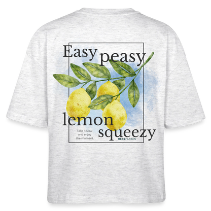 Easy Peasy Lemon Squeezy Damen T-Shirt - Weiß meliert