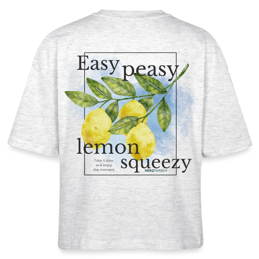 Easy Peasy Lemon Squeezy Damen T-Shirt - Weiß meliert