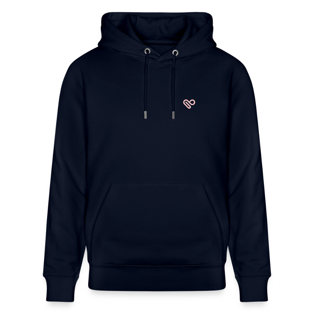 Hoodie „Don’t Overthink It“ – Bio-Baumwolle, nachhaltig & fair - Navy