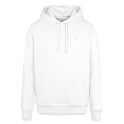 Hoodie „Good Karma“ – Smiley Design - Weiß