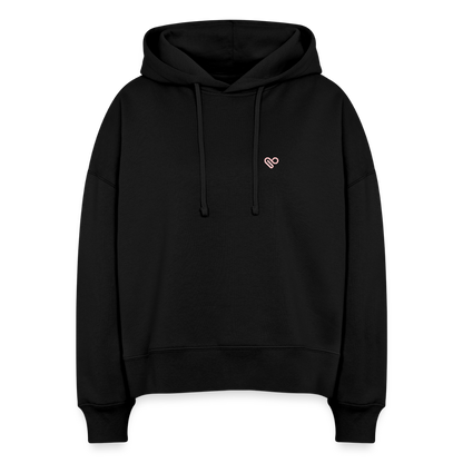 Hoodie – „Don’t Overthink It“ – Statement Hoodie aus Bio-Baumwolle - Schwarz