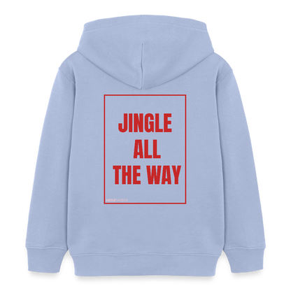 Kinder Hoodie „Jingle All The Way“ – aus 100 % Bio-Baumwolle | 3 - 8 Jahre - Sky