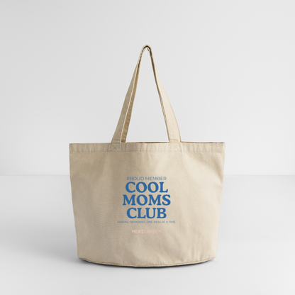 Vintage-Washed Shopper „Cool Moms Club“ | 100% recycelte Baumwolle | Nachhaltige Tasche für Mamas - Vintage Sand 