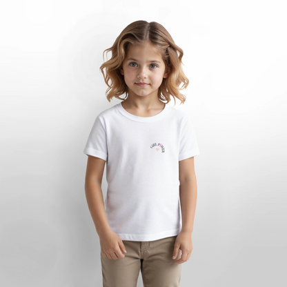 Kinder T-Shirt – „Girl Power“ – aus 100% Bio-Baumwolle / 3-8 Jahre - Weiß