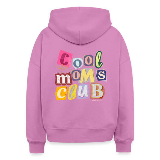 Damen Hoodie – COOL MOMS CLUB | 100 % Bio-Baumwolle · Vegan · Statement Hoodie für Mamas - Pink