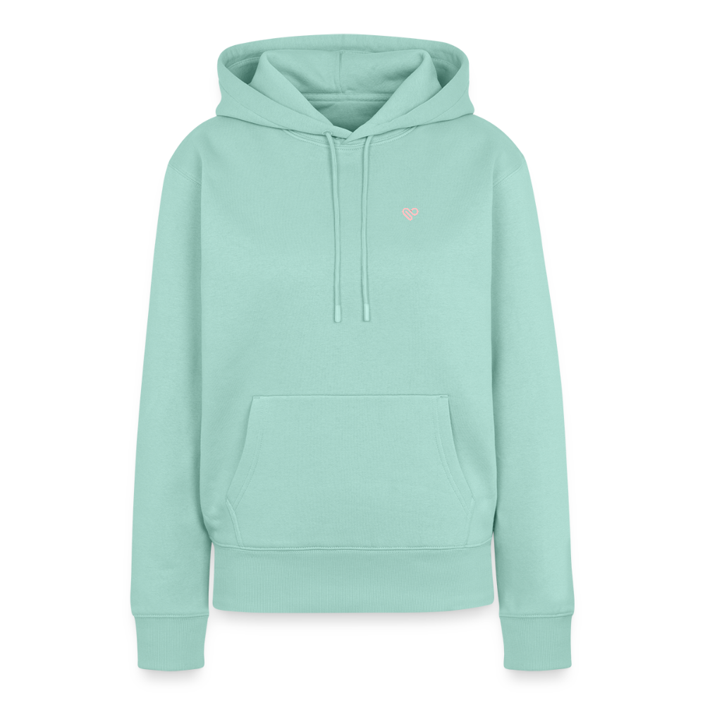 Herzfarben Damen Hoodie – DON’T FEED THE MONKEYS - Mint 
