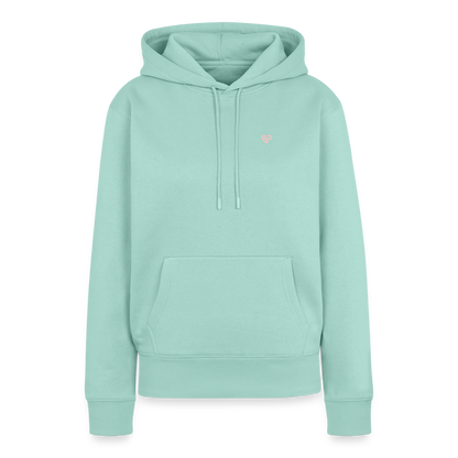 Herzfarben Damen Hoodie – DON’T FEED THE MONKEYS - Mint 