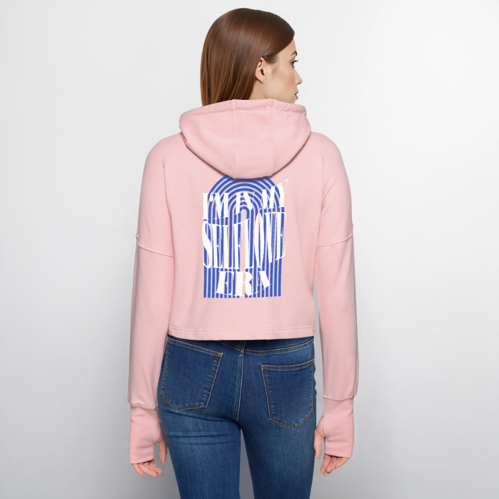 Selflove Hoodie – Cropped Kapuzenpullover in Rosa | Statement Hoodie für Selbstliebe & Empowerment - Hellrosa