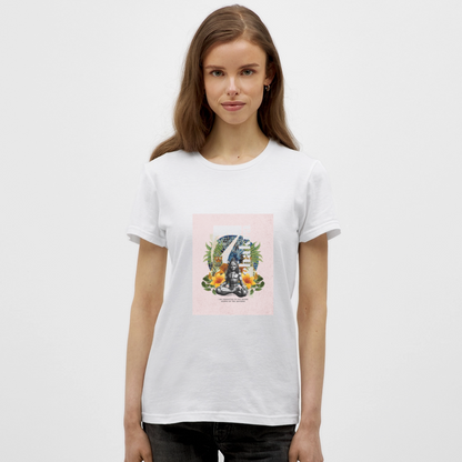 7 Chakra T-Shirt – Spirituelles Yoga Shirt | Meditations & Mindfulness Shirt mit Universum-Statement - Weiß