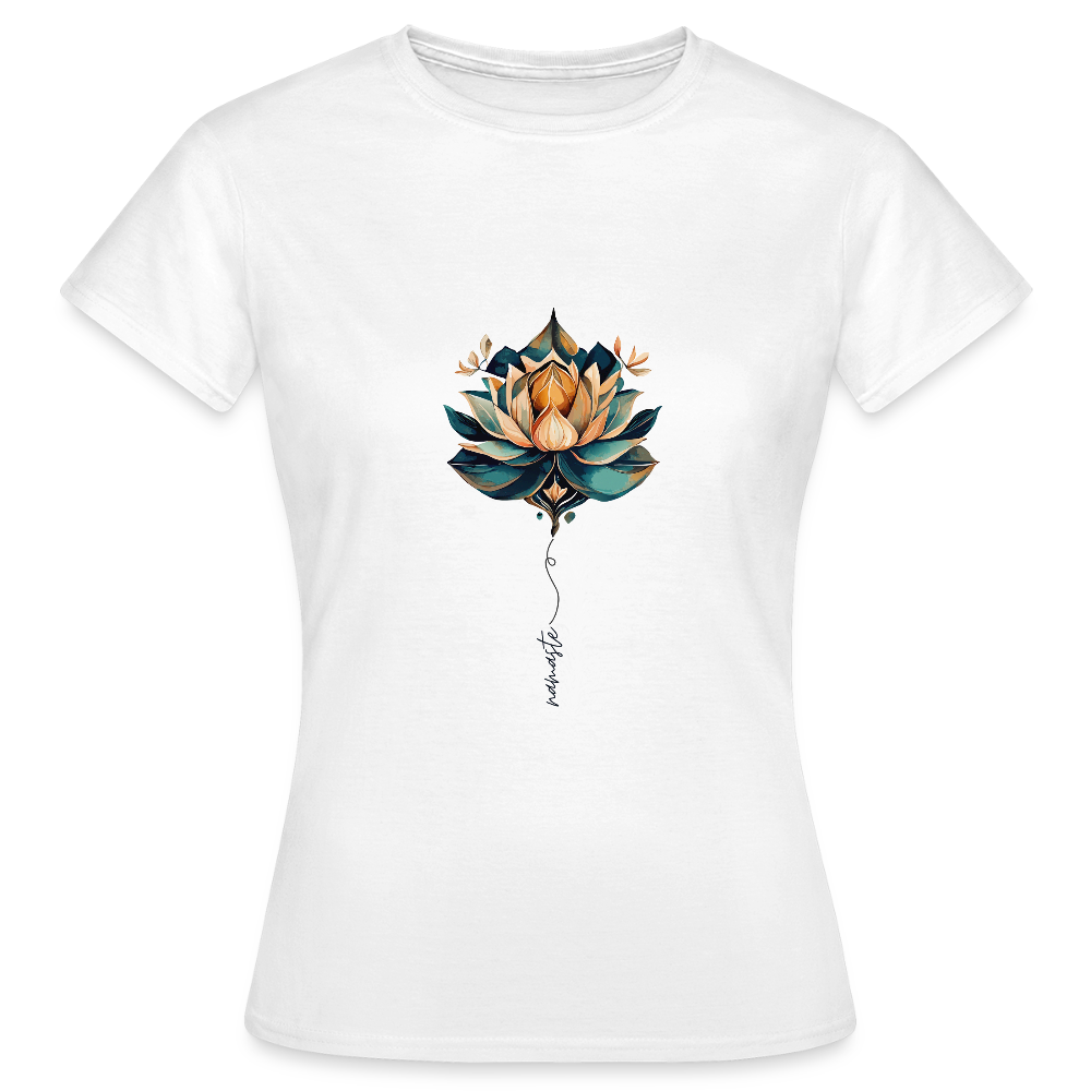 Namaste Lotus T-Shirt – Spirituelles Yoga Shirt | Lotusblume Design für Achtsamkeit & innere Balance - Weiß