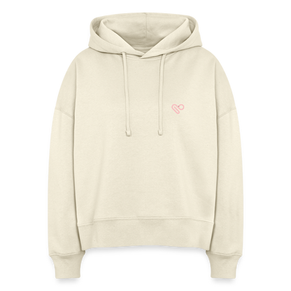 Hoodie „Keep Smooth Flow Easy“ – Bio-Baumwolle, nachhaltig & fair - Weißgrau